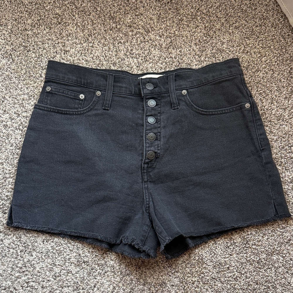 Madewell Black Denim Shorts